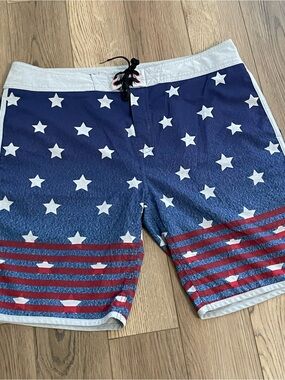 Travis Mathew USA Board Shorts American Flag Swim